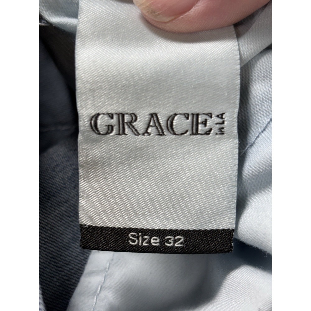 Grace in LA Embellished Patriotic Feather Pocket Jeans 32 Bootcut Y2K Raw Hem - Picture 4 of 16